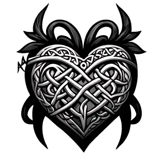 Celtic Heart With Script