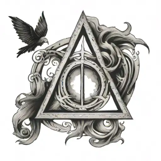 Deathly Hallows Symbol Intertwined With Always