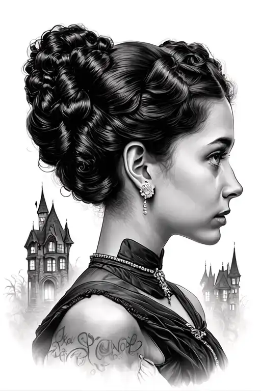 Princess Leia Haunted Mansion Ballerina Portrait Mashup