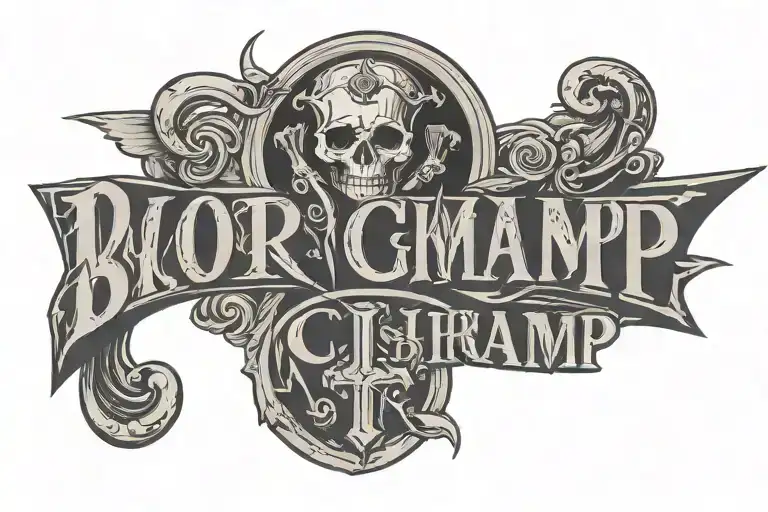 Word Champ With A Cross Integrated Into The Name