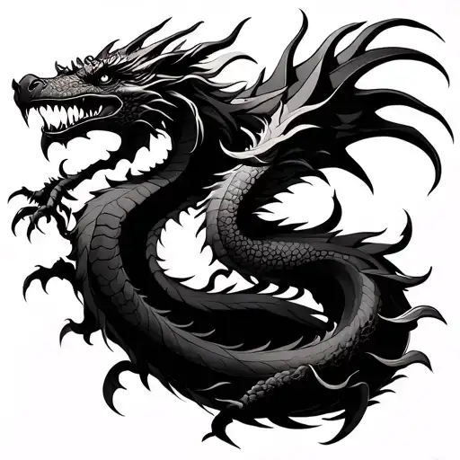 Dragon And Damaru And Trisulam