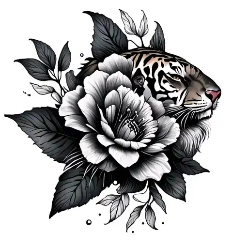 Tiger Flower And Fish