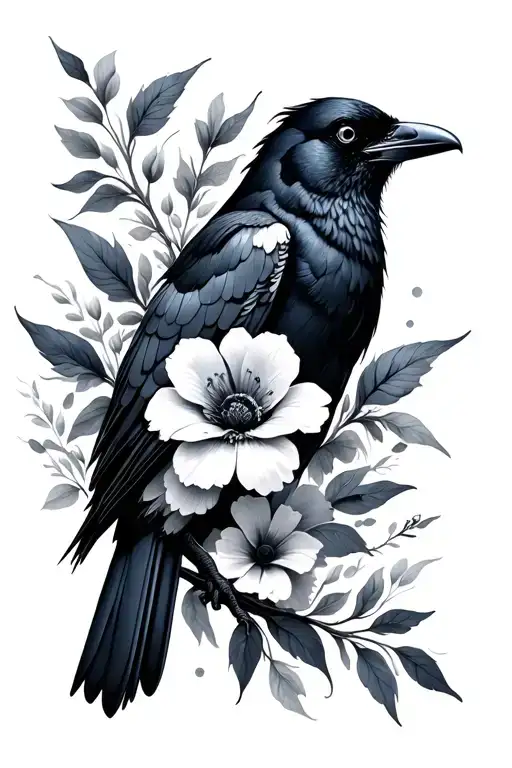Crow Flowers Intertwined