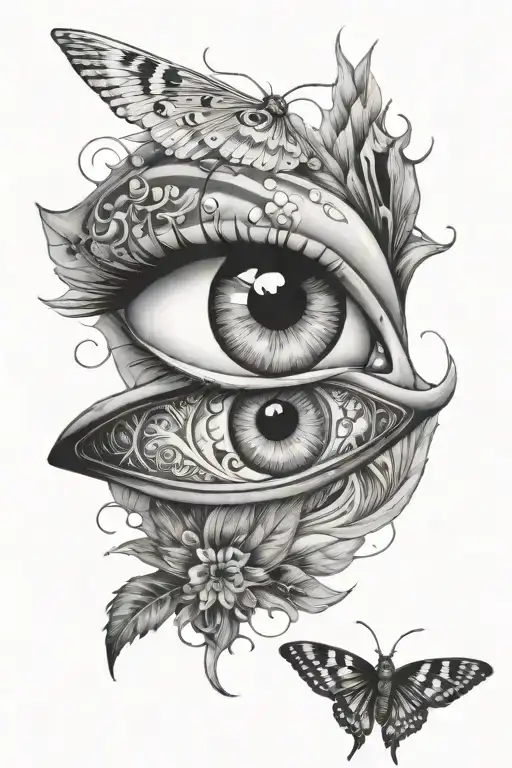 An Eye And A Moth Fusion