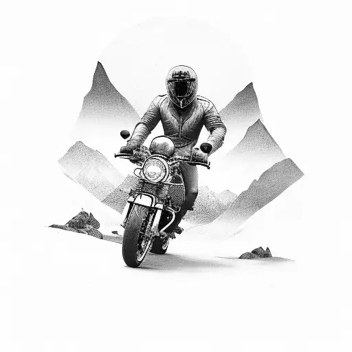 Royal Enfield Hunter With Mountain And Ocean