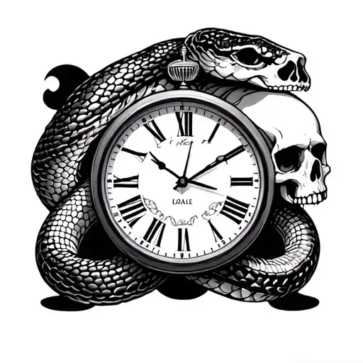 Snake & Skull Clock