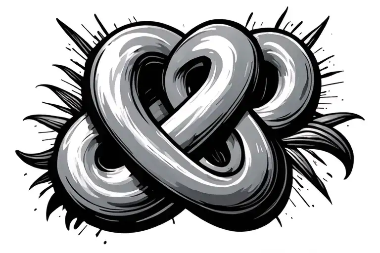 Autism Adhd Comorbidity Symbol Or Logo Intertwined