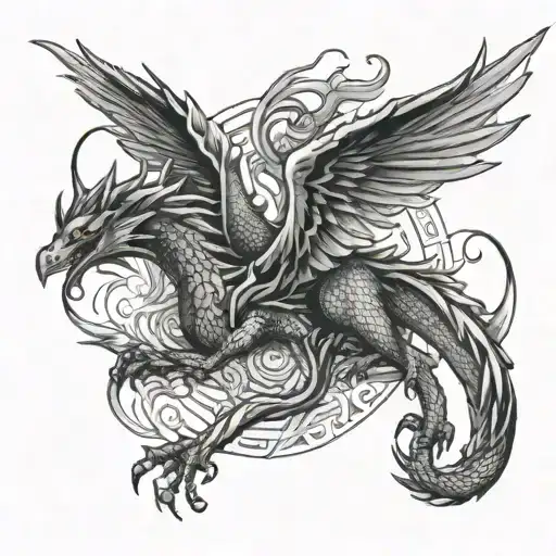 Dragon & Phoenix Flying