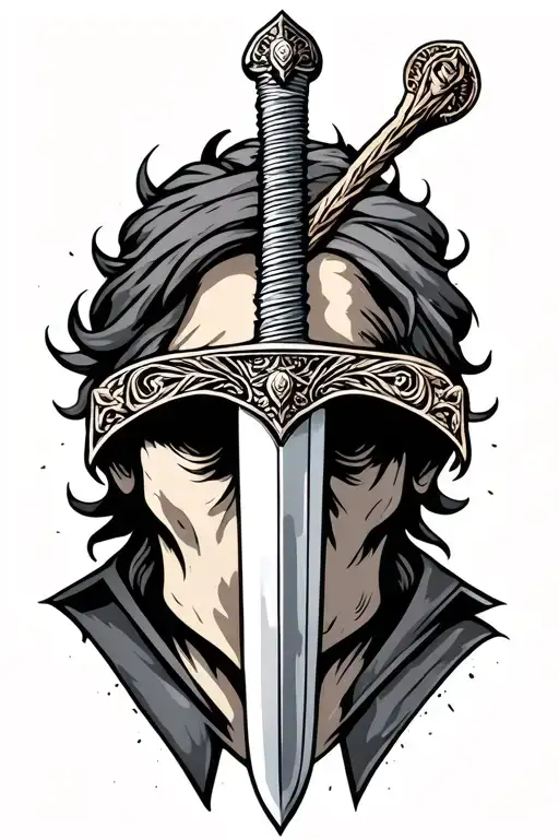 A Roman Sword On Neck