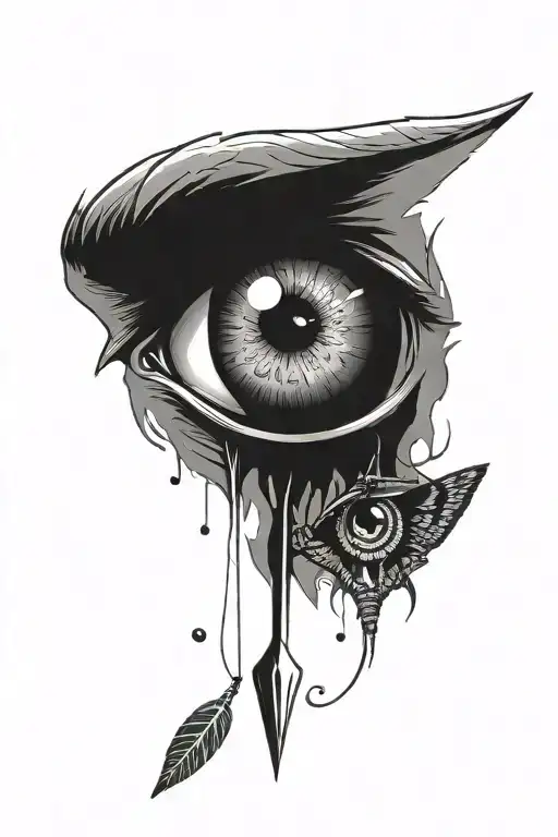 An Eye And A Moth Fusion