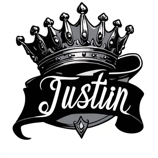 Name Justin And King Crown