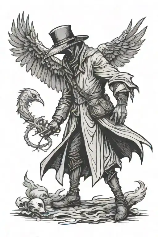 Phoenix Plague Doctor Weary And Worn Full Body