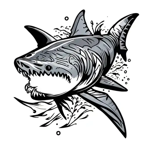 Shark With Cook Island And Scottish Patterns Inspired