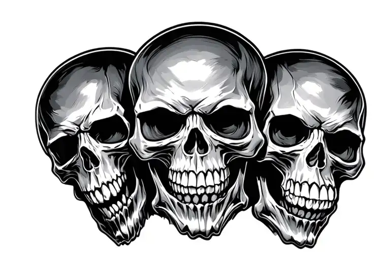 Biker Skulls Representing Dark Periods