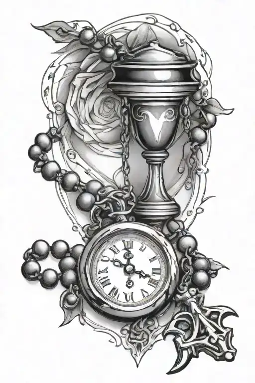 Rosary With Hourglass