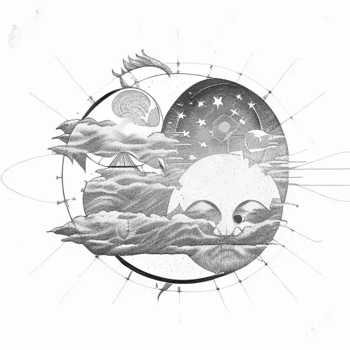 Legal Scale With Sun And Moon