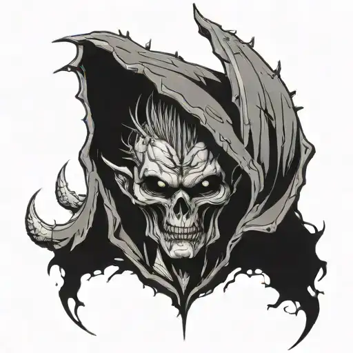 Scary Gore Gothis Cactus Full Figure Cloaked Demon Reaper