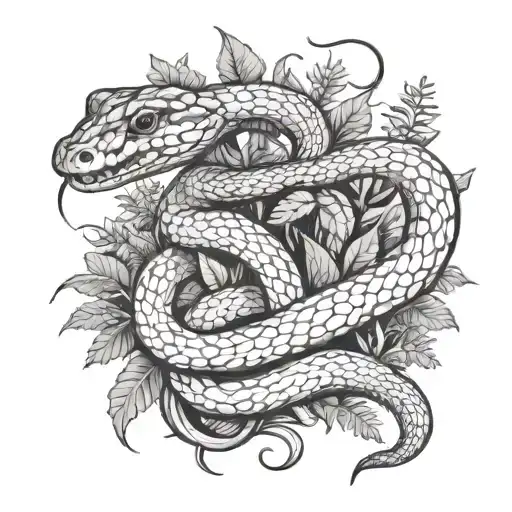 Forest With A Snake Wrapped