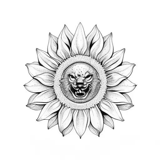 Leo Star Sign With Sunflower