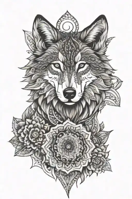 Mandala And Wolf