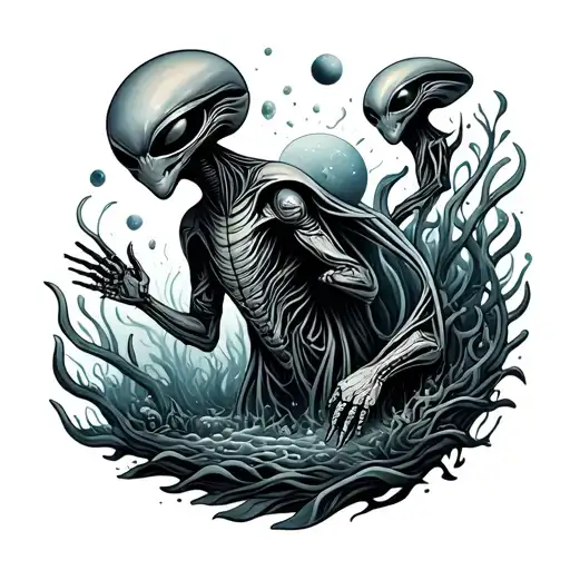 Aliens Space Underwater