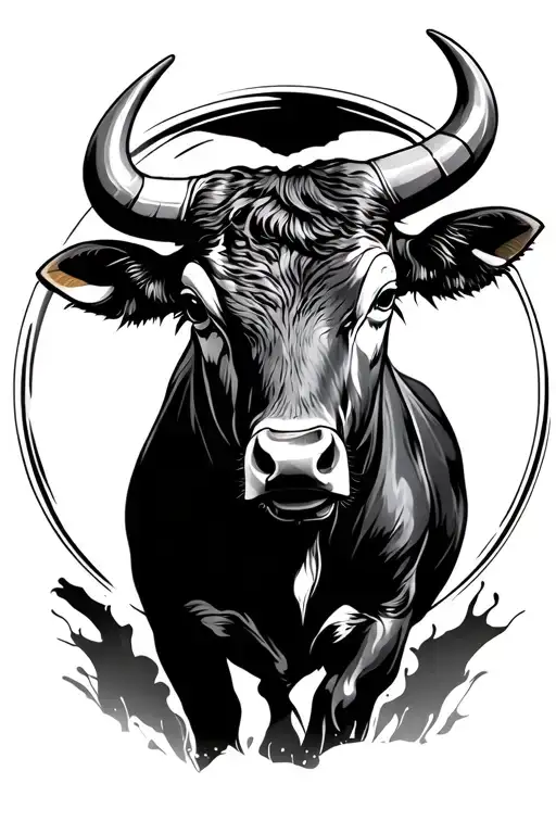 Taurus Bull In The Circle