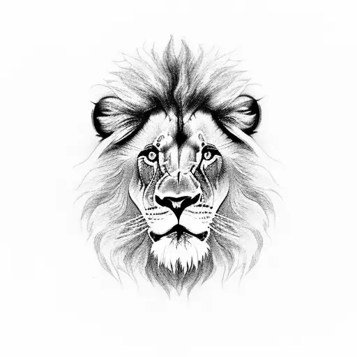 Lion On The Background Of Nyc