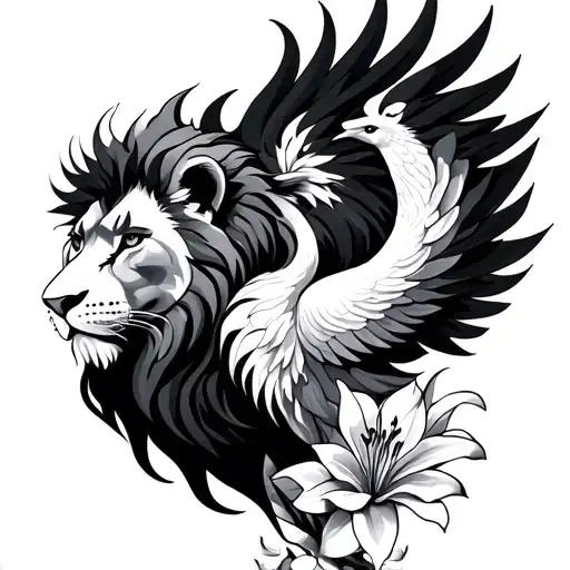 Lion And Phenix And Lily