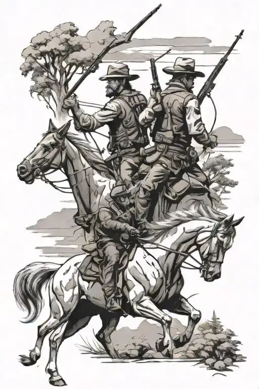 Western And Hunting Scene
