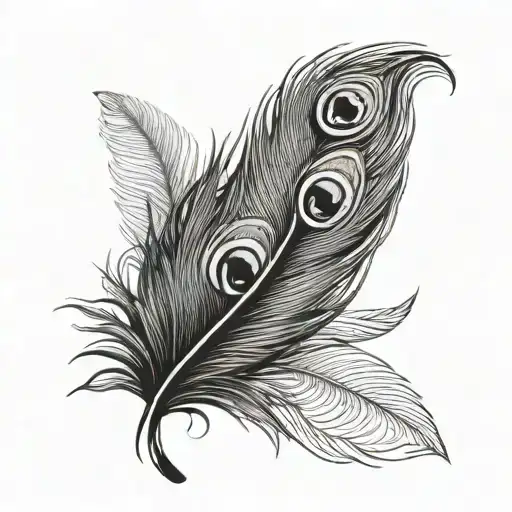 Peacock Feather Quill Pen Writing