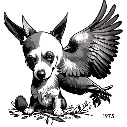 Bird With A Dog Pawn In It 1975 Written Under