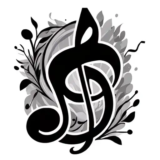 2 Quarter Note Rest Music Symbol Mirroring Itself