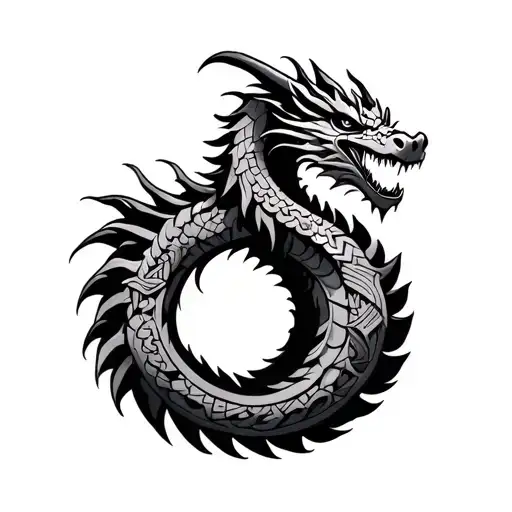 Aztec Dragon Circled Entrance