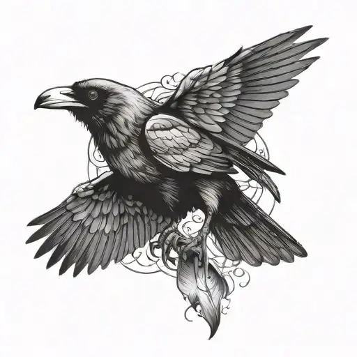 Dark Crow In Dark Style