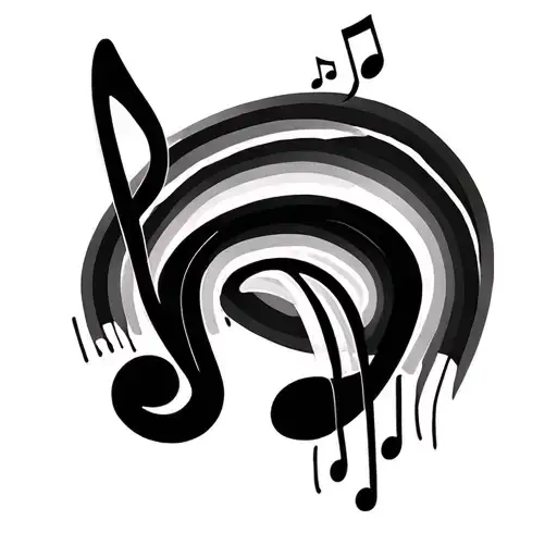 Over The Rainbow Music Notes Line