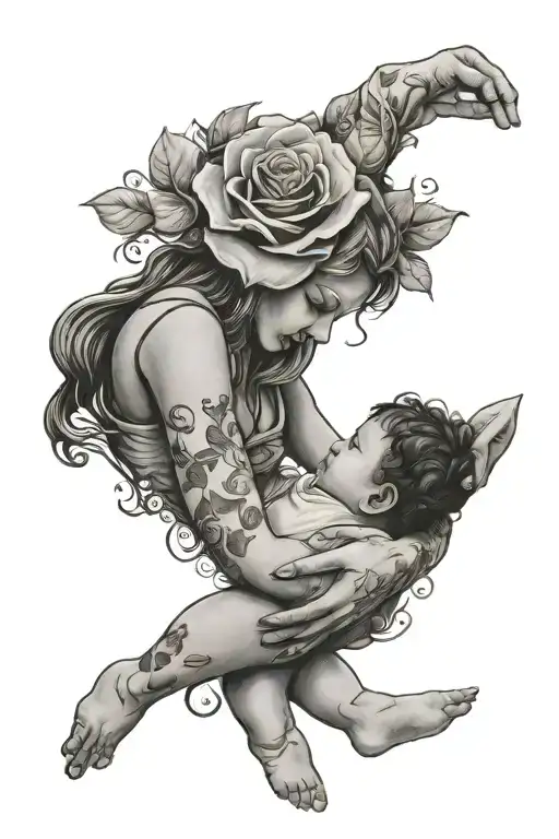 New Granddaughter Holding Hands