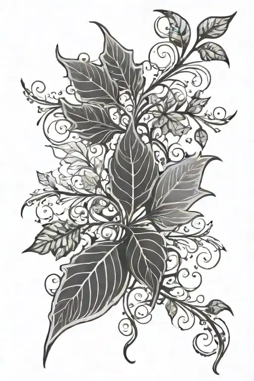 Leaf Vines And Code Intertwined