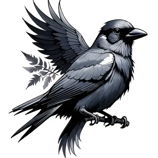 Jackdaw Tattoo In The Style Of Elden Ring