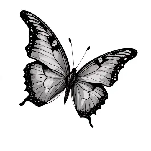 Tiger Butterfly Flying