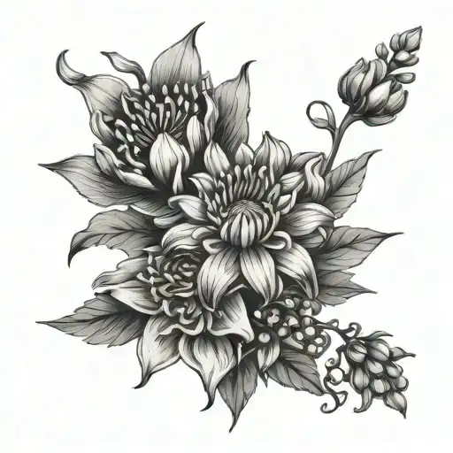 Chrysanthemum And Lily Of Valley Flower