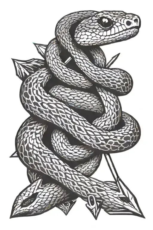 Snake Around An Arrow