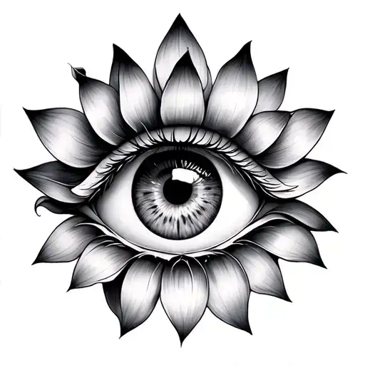 Lotus And Eye Inside