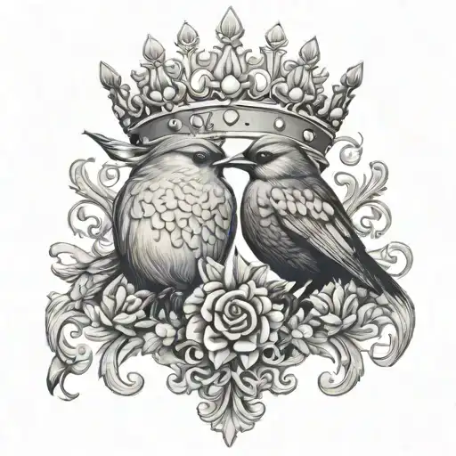 Crown Two Birds And The Name Leonardo