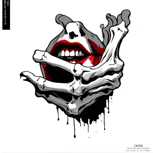 Bone Hand And Joker Mouth