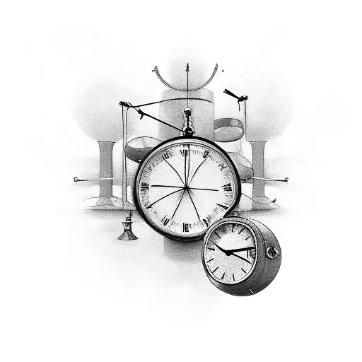 Combine A Snare Drum With A Clock To Symbolize Rhythm And Time