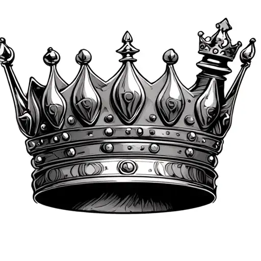 King Chess With Crown Made Of Money