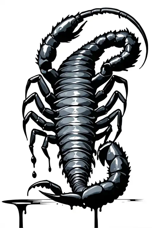 The Scorpion Dripping Poison From His Tail Around Him