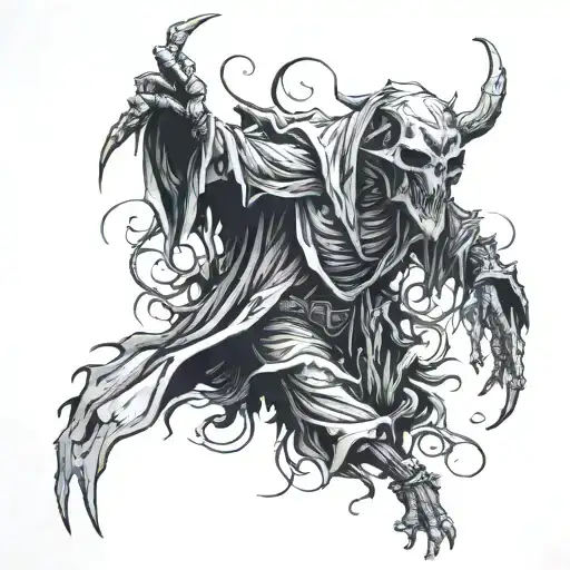 Scary Gore Gothis Cactus Full Body Cloaked Demon Reaper