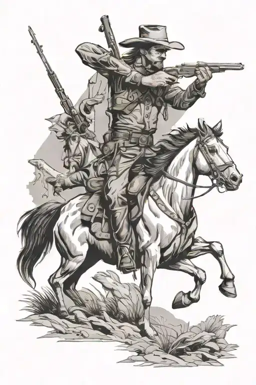 Western And Hunting Scene