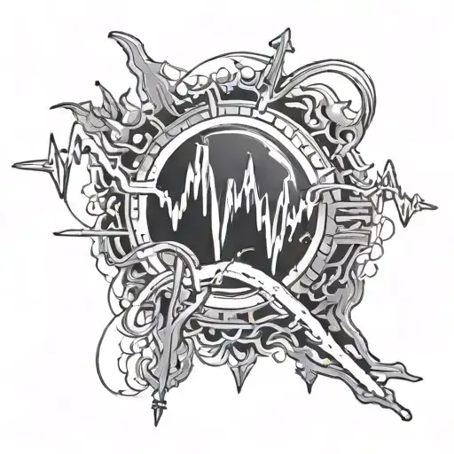 Ekg Line Running Towards